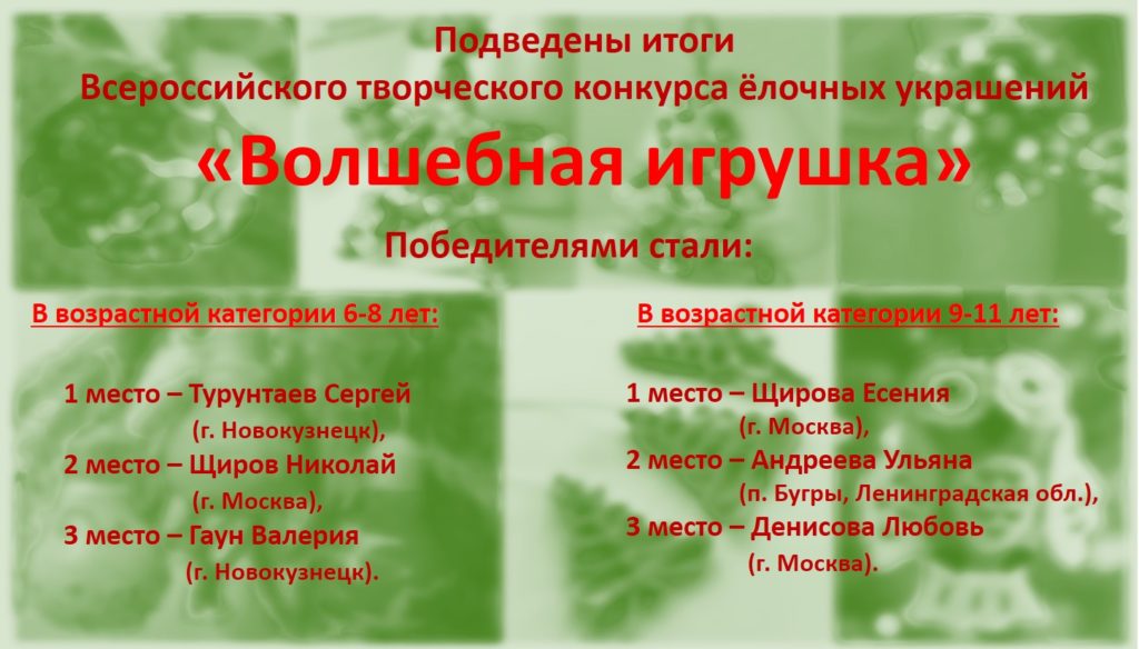 Центр содействия развитию детей и молодежи город Москва. Конкурс "Волшебная игрушка"
